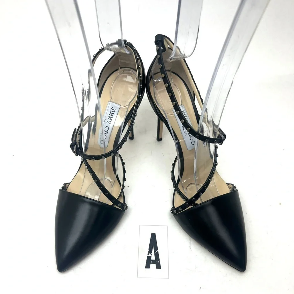 Jimmy Choo Tiff 100 Stud-embellished Pump sz 10 - Picture 3 of 12